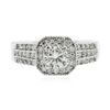 Image 3 : 14KT White Gold 0.87 ctw Diamond Ring