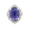 Image 3 : 14KT White Gold 13.23 ctw Tanzanite and Diamond Ring