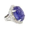 Image 4 : 14KT White Gold 13.23 ctw Tanzanite and Diamond Ring