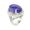 Image 6 : 14KT White Gold 13.23 ctw Tanzanite and Diamond Ring