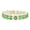 Image 3 : 14KT Yellow Gold 23.37 ctw Emerald and Diamond Bracelet