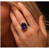 Image 5 : 14KT White Gold 16.98 ctw Tanzanite and Diamond Ring