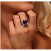 Image 6 : 14KT White Gold 16.98 ctw Tanzanite and Diamond Ring