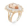 Image 6 : 14KT Two-Tone Gold 3.84 ctw Morganite and Diamond Ring