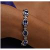 Image 6 : 14KT Two-Tone Gold 25.74 ctw Tanzanite and Diamond Bracelet