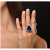Image 1 : 14KT Yellow Gold 18.13 ctw GIA Cert Tanzanite and Diamond Ring