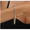 Image 6 : 14KT Yellow Gold 7.56 ctw Diamond Tennis Bracelet