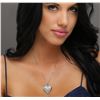 Image 2 : 14KT White Gold 1.29 ctw Diamond Heart Pendant With Chain