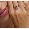 Image 1 : 14KT Rose Gold 0.96 ctw Tanzanite and Diamond Ring