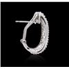 Image 4 : 18KT White Gold 1.44 ctw Diamond Earrings