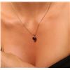 Image 1 : 14KT Yellow Gold 2.19 ctw Garnet and Diamond Pendant With Chain