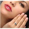 Image 1 : 18KT White Gold 1.02 ctw Blue Diamond Ring