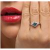 Image 2 : 18KT White Gold 1.02 ctw Blue Diamond Ring