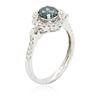 Image 7 : 18KT White Gold 1.02 ctw Blue Diamond Ring
