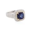 Image 4 : 14KT Two-Tone Gold 2.91 ctw Tanzanite and Diamond Ring