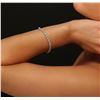 Image 2 : 14KT White Gold 5.49 ctw Diamond Tennis Bracelet