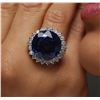 Image 6 : 14KT White Gold GIA Certified 30.20 ctw Tanzanite and Diamond Ring