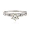 Image 1 : 14KT White Gold 0.54 ctw Diamond Ring
