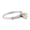 Image 2 : 14KT White Gold 0.54 ctw Diamond Ring