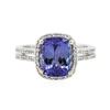 Image 1 : 18KT White Gold 3.41 ctw Tanzanite and Diamond Ring