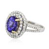Image 4 : 14KT White and Yellow Gold 3.20 ctw Tanzanite and Diamond Ring