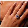 Image 5 : 14KT White and Yellow Gold 3.20 ctw Tanzanite and Diamond Ring