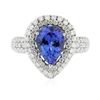 Image 3 : 14KT White Gold 2.75 ctw Tanzanite and Diamond Ring