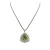 Image 4 : 14KT White Gold 25.72 ctw Opal and Diamond Pendant with Chain