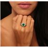Image 2 : 14KT Yellow Gold 2.05 ctw Emerald and Diamond Ring
