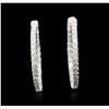 Image 3 : 14KT White Gold 1.75 ctw Diamond Earrings