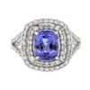 Image 3 : 14KT White Gold 2.61 ctw Tanzanite and Diamond Ring