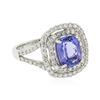 Image 4 : 14KT White Gold 2.61 ctw Tanzanite and Diamond Ring