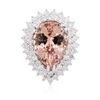 Image 3 : 14KT White Gold 11.47 ctw Morganite and Diamond Ring
