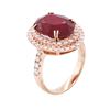 Image 6 : 14KT Rose Gold 7.59 ctw Ruby and Diamond Ring