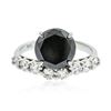 Image 1 : 14KT White Gold 3.66 ctw Black Diamond Ring
