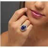 Image 5 : 14KT White Gold GIA Certified 22.13 ctw Tanzanite and Diamond Ring