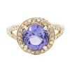 Image 3 : 14KT Yellow Gold 2.96 ctw Tanzanite and Diamond Ring