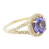 Image 4 : 14KT Yellow Gold 2.96 ctw Tanzanite and Diamond Ring