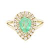 Image 3 : 14KT Yellow Gold 0.80 ctw Emerald and Diamond Ring