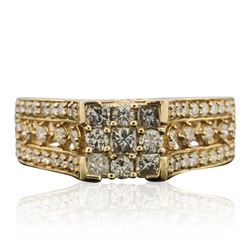 14KT Yellow Gold 0.91 ctw Diamond Ring