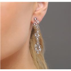 14KT White Gold 0.66 ctw Diamond Earrings