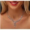 Image 2 : 14KT White Gold 4.90 ctw Diamond Necklace