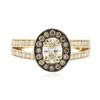 Image 3 : 14KT Yellow Gold 0.95 ctw Diamond Unity Ring