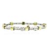 Image 4 : 18KT Two Tone Gold 1.85 ctw Diamond Tennis Bracelet