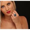 Image 1 : 14KT White Gold 21.45 ctw Blue Topaz and Diamond Ring