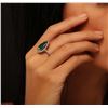 Image 2 : 14KT Rose Gold 5.87 ctw Emerald and Diamond Ring