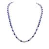 Image 3 : 14KT White Gold 24.00 ctw Tanzanite and Diamond Necklace