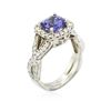 Image 7 : 14KT White Gold 1.22 ctw Tanzanite and Diamond Ring