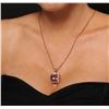 Image 2 : 14KT Rose Gold 15.44 ctw Morganite and Diamond Pendant With Chain