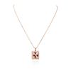 Image 3 : 14KT Rose Gold 15.44 ctw Morganite and Diamond Pendant With Chain